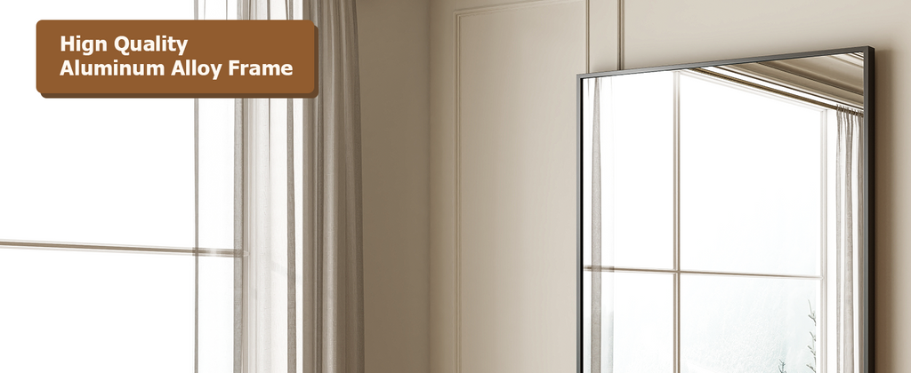 26" x 71" Full Length Mirror - Black Floor Mirror - Rectangular Wall Mounted Mirrors for Bedroom, Living Room, Bathroom,