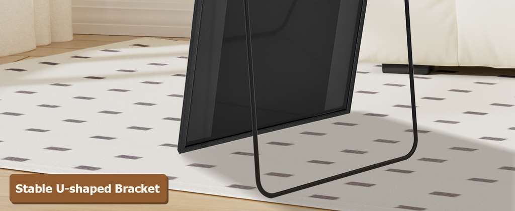 26" x 71" Full Length Mirror - Black Floor Mirror - Rectangular Wall Mounted Mirrors for Bedroom, Living Room, Bathroom,