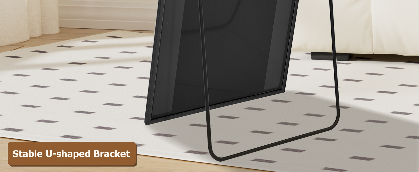 26" x 71" Full Length Mirror - Black Floor Mirror - Rectangular Wall Mounted Mirrors for Bedroom, Living Room, Bathroom,