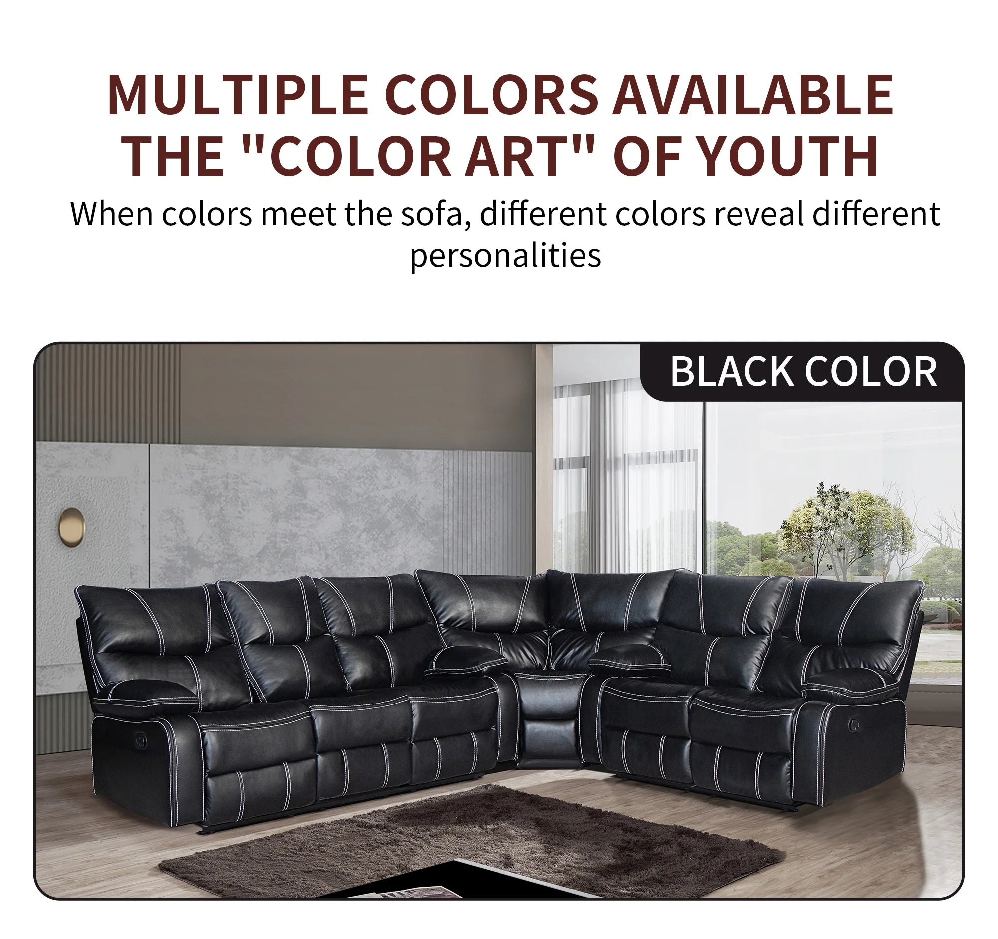 Electric Reclining Couch, Power Recliner Sofa Zero Gravity Power Reclining Sofa Adjustable Headrest Drop Down Table Cup Holder