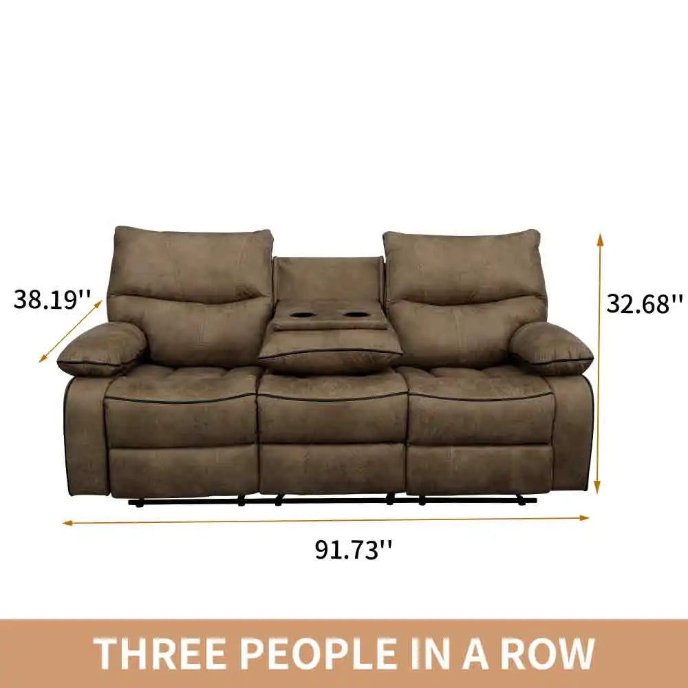 Electric Reclining Couch, Power Recliner Sofa/ Zero Gravity Power Reclining Sofa/ Adjustable Headrest/ Drop Down Table Cup Holder