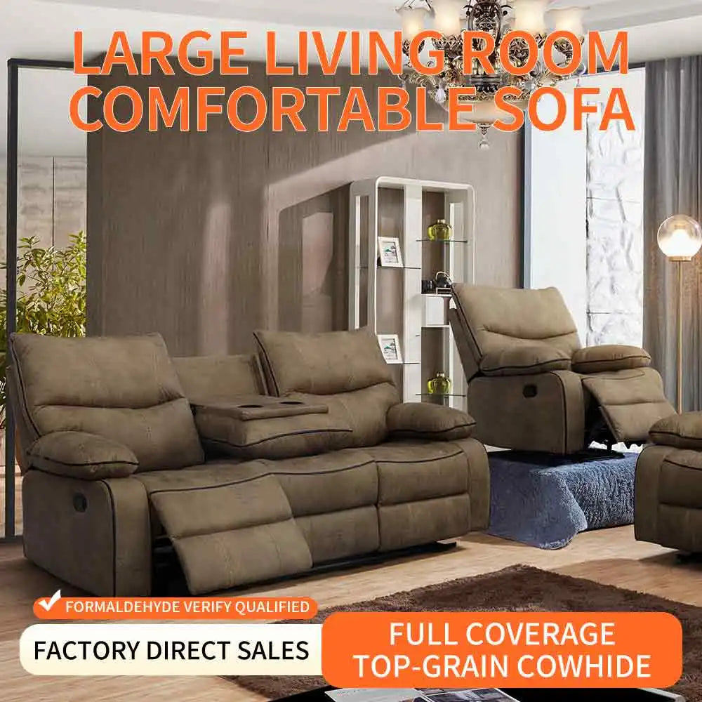 Electric Reclining Couch, Power Recliner Sofa Zero Gravity Power Reclining Sofa Adjustable Headrest Drop Down Table Cup Holder