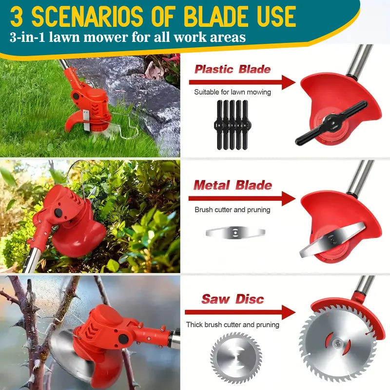 New Arrival Gardening Tools Cordless Lawn Mower Weed Trimmer Weed Eater Suitable for Courtyards and Gardens