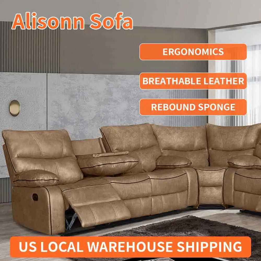 Electric Reclining Couch, Power Recliner Sofa/ Zero Gravity Power Reclining Sofa/ Adjustable Headrest/ Drop Down Table Cup Holder