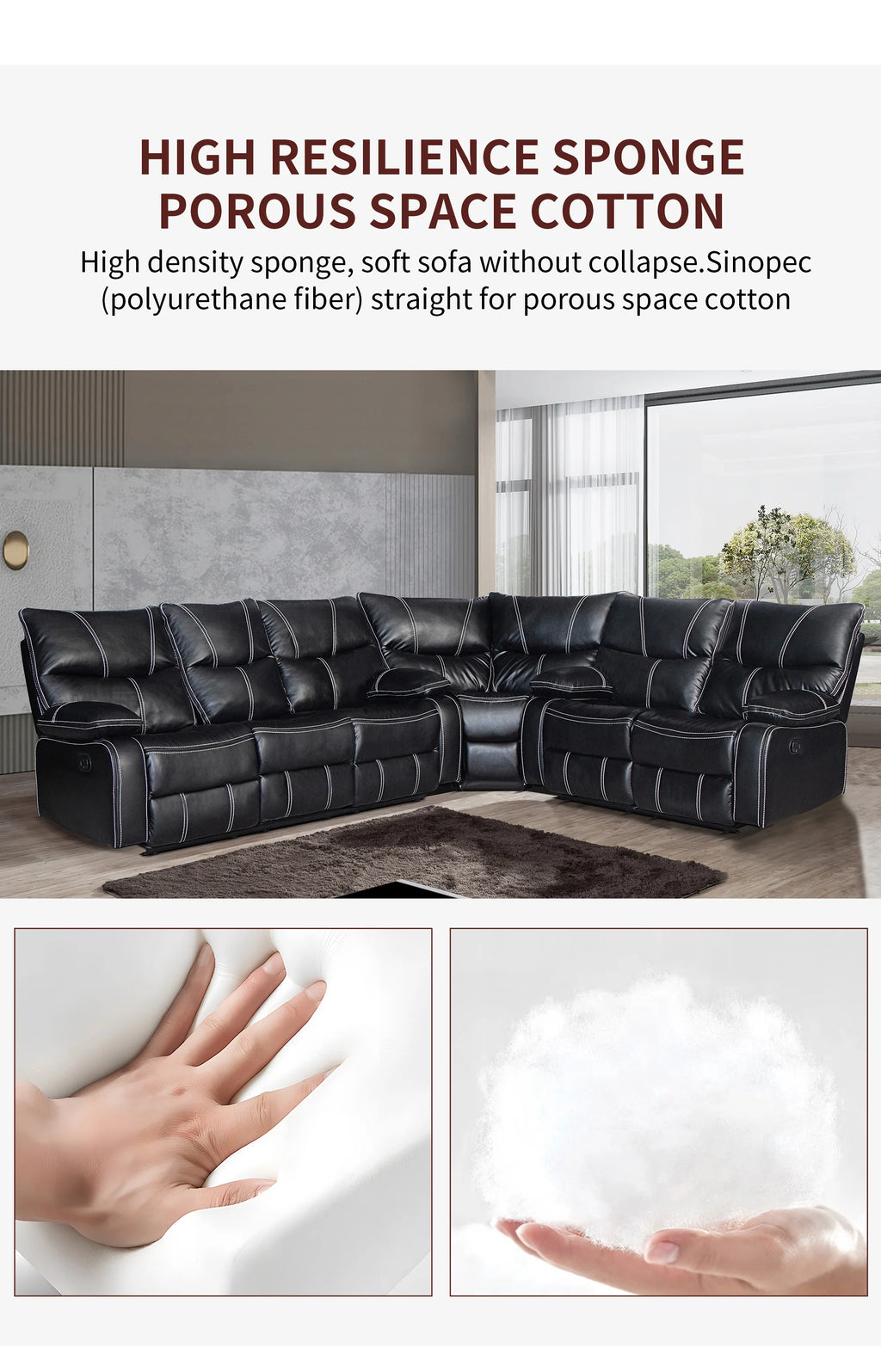 Electric Reclining Couch, Power Recliner Sofa/ Zero Gravity Power Reclining Sofa/ Adjustable Headrest/ Drop Down Table Cup Holder