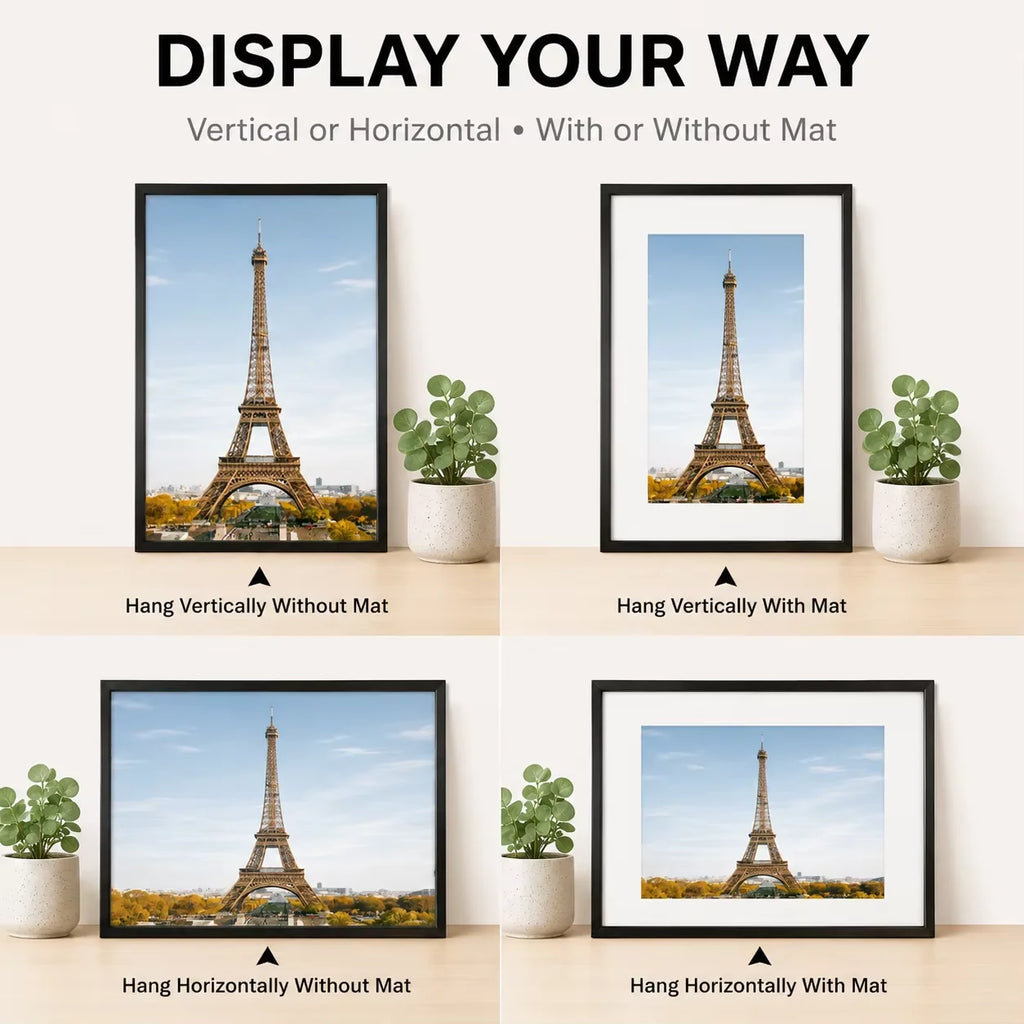 3pcs 50x70cm Black Aluminum Picture Frames 30x40cm 40x60cm 40x50cm With Mat For Wall Art Canvas Print Poster Display, Minimalist Gallery Wall Frame For Living Room/ Bedroom/ Office/ Home Decor, Lightweight Easy Mounting Photo