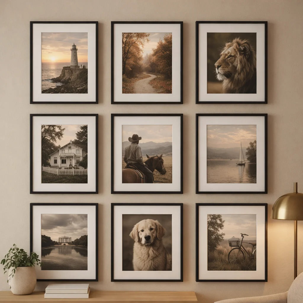 3pcs Black Aluminum Picture Frames Set 30x40cm 40x60cm 50x70cm With Mat, Modern Minimalist Wall Art Frame for Living Room/ Bedroom Office, Canvas Print Poster Display, Lightweight Photo Frames for Home Decor, Easy Mounting Ga