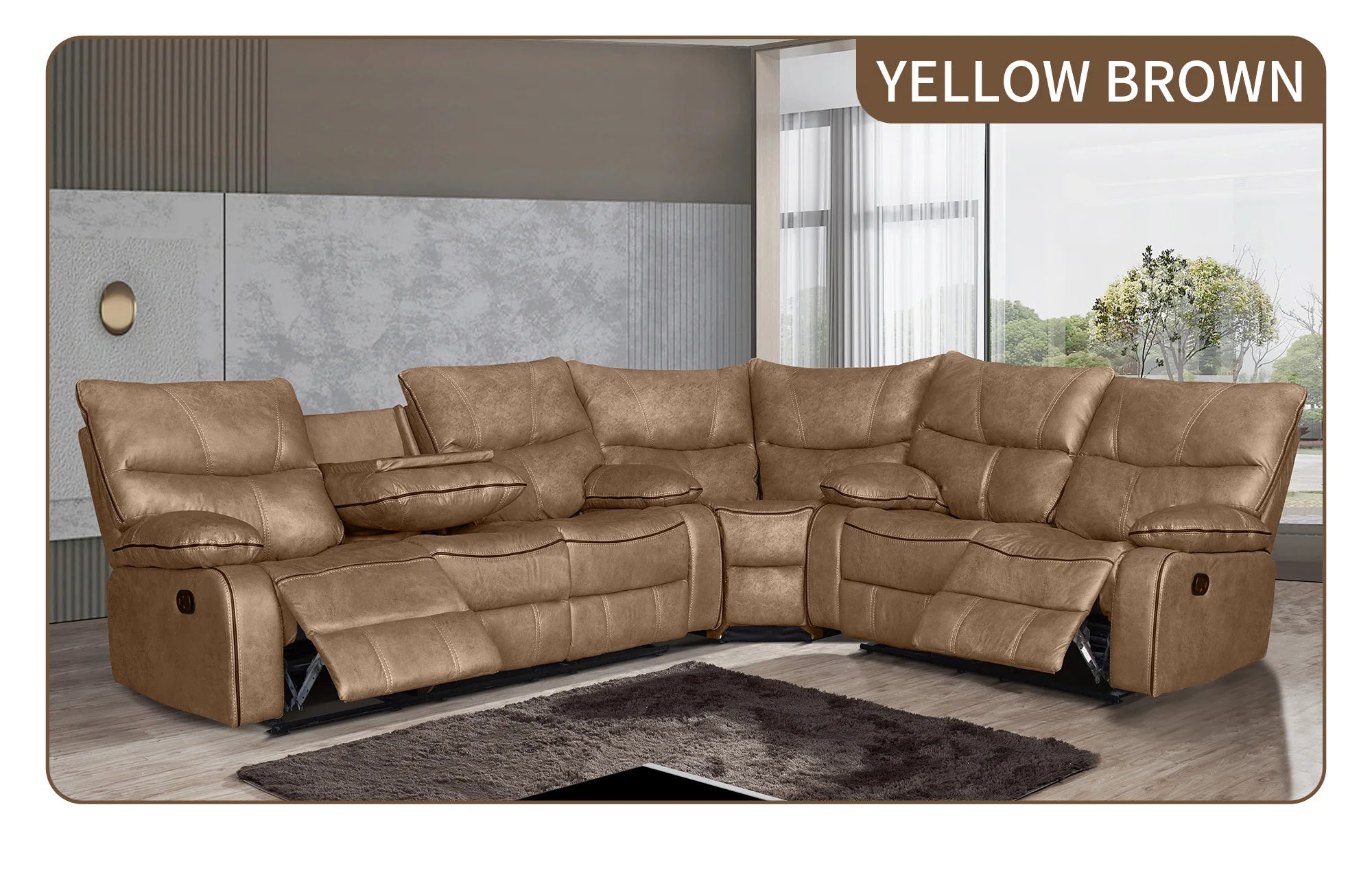 Electric Reclining Couch, Power Recliner Sofa Zero Gravity Power Reclining Sofa Adjustable Headrest Drop Down Table Cup Holder