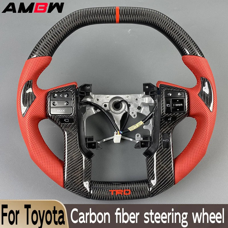 Customized Carbon Fiber Steering Wheel For Toyota Tundra 2014, 2015, 2016, 2017, 2018, 2019, 2022/Tacoma 2010-2016