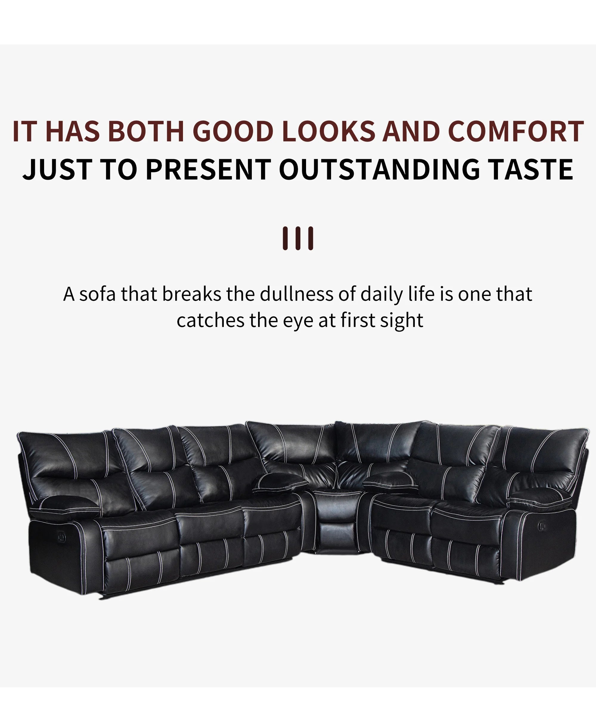 Electric Reclining Couch, Power Recliner Sofa/ Zero Gravity Power Reclining Sofa/ Adjustable Headrest/ Drop Down Table Cup Holder
