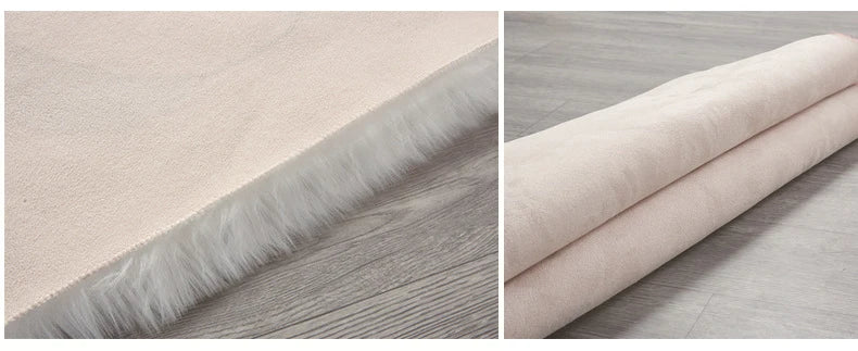 Imitation Sheepskin Carpet Fluffy Plush Rugs Luxury Fur Bedroom Bedside Carpet Living Room Sofa Area Rug Faux Wool Carpet