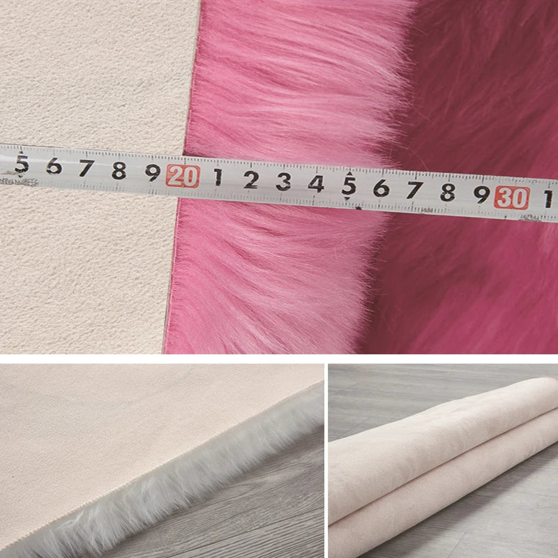 Imitation Sheepskin Carpet Fluffy Plush Rugs Luxury Fur Bedroom Bedside Carpet Living Room Sofa Area Rug Faux Wool Carpet