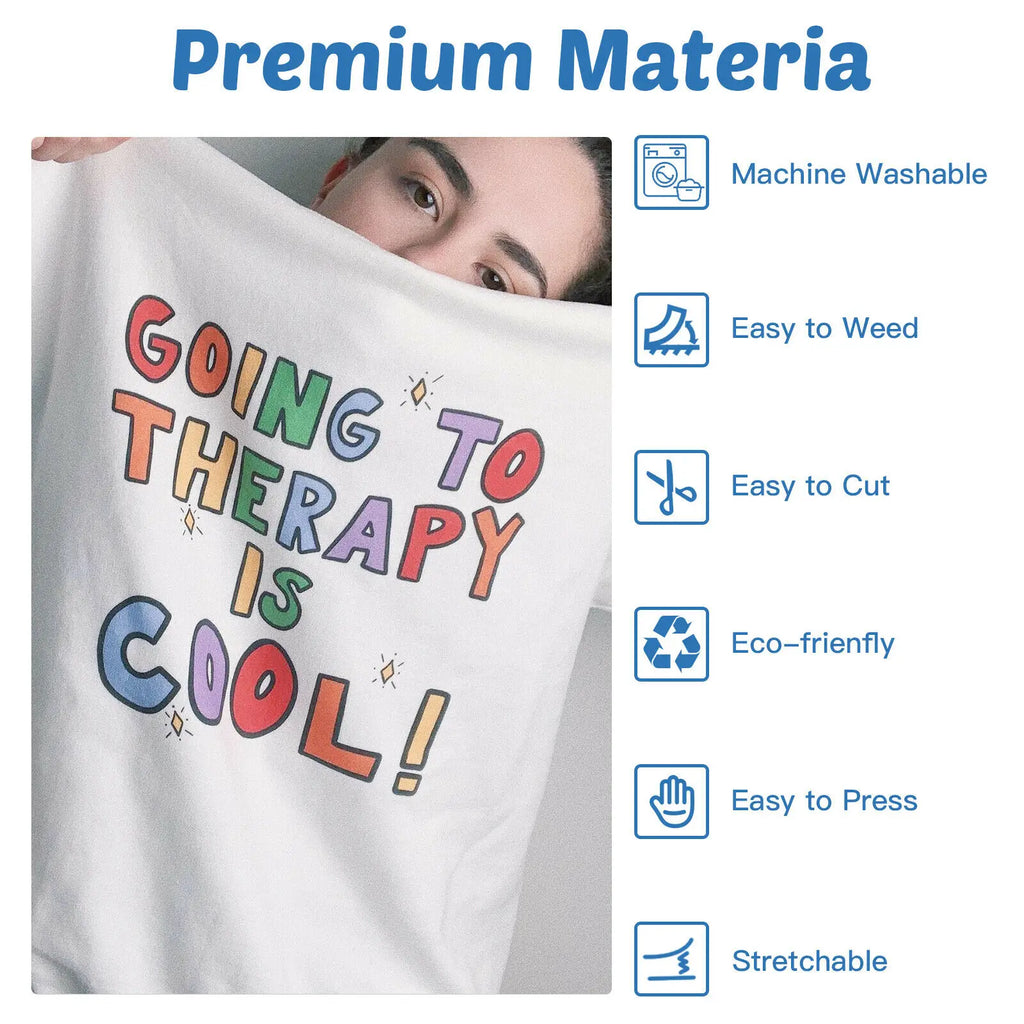 80 Pack 12' X 10' HTV Heat Transfer Vinyl Bundle Iron on Vinyl for T-Shirt for Cricut/ Heat Press/ Cloth Printing