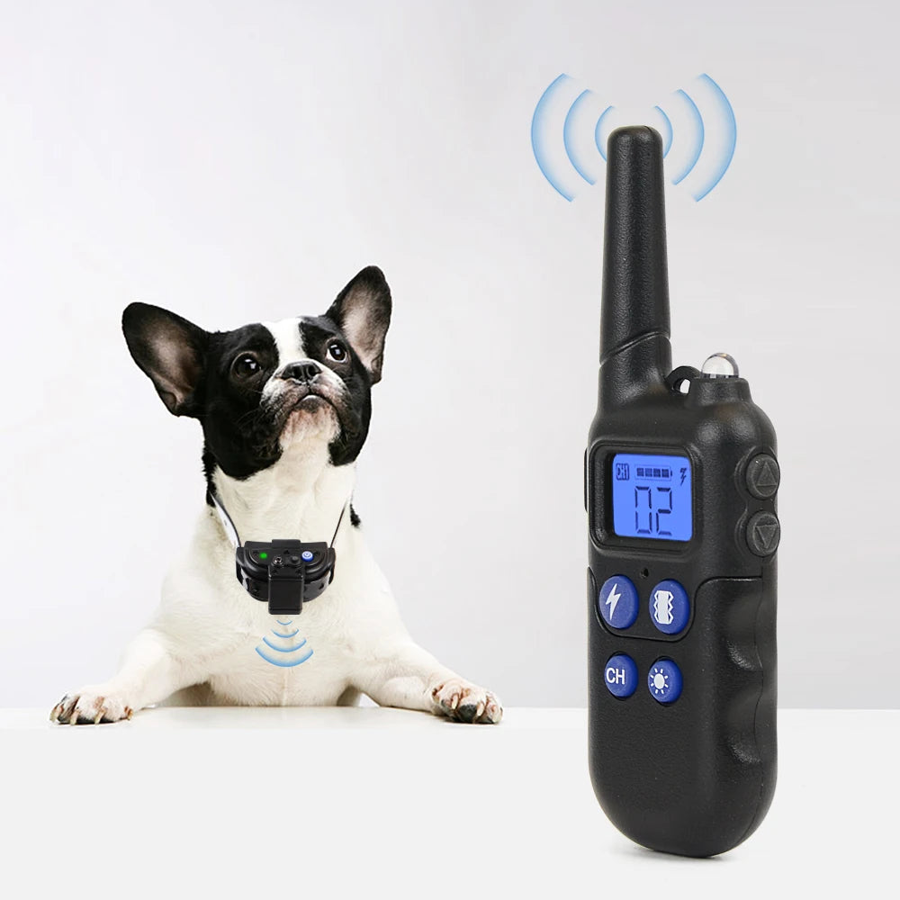 2km Dog Training Collar With Walkie-Talkie Rechargeable Dog Shock Vibration Beep/ Waterproof Training Collars for Large and Small Dogs