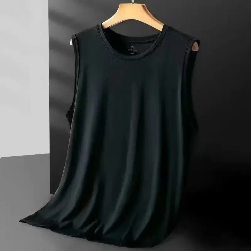 Men's Ice Silk Mesh Vest Lightweight Sports Summer Wear Sleeveless T-shirt/ Tank Top/ Casual Fashion Outerwear