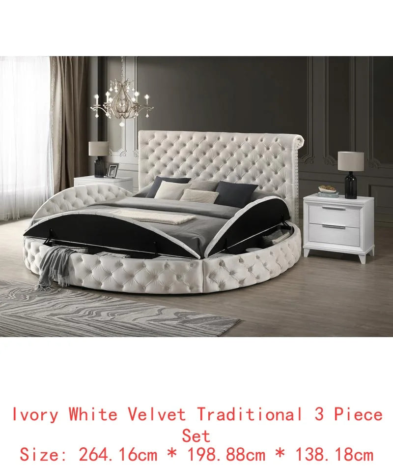 Wooden Bedroom Furniture 3pc Set With Storage
