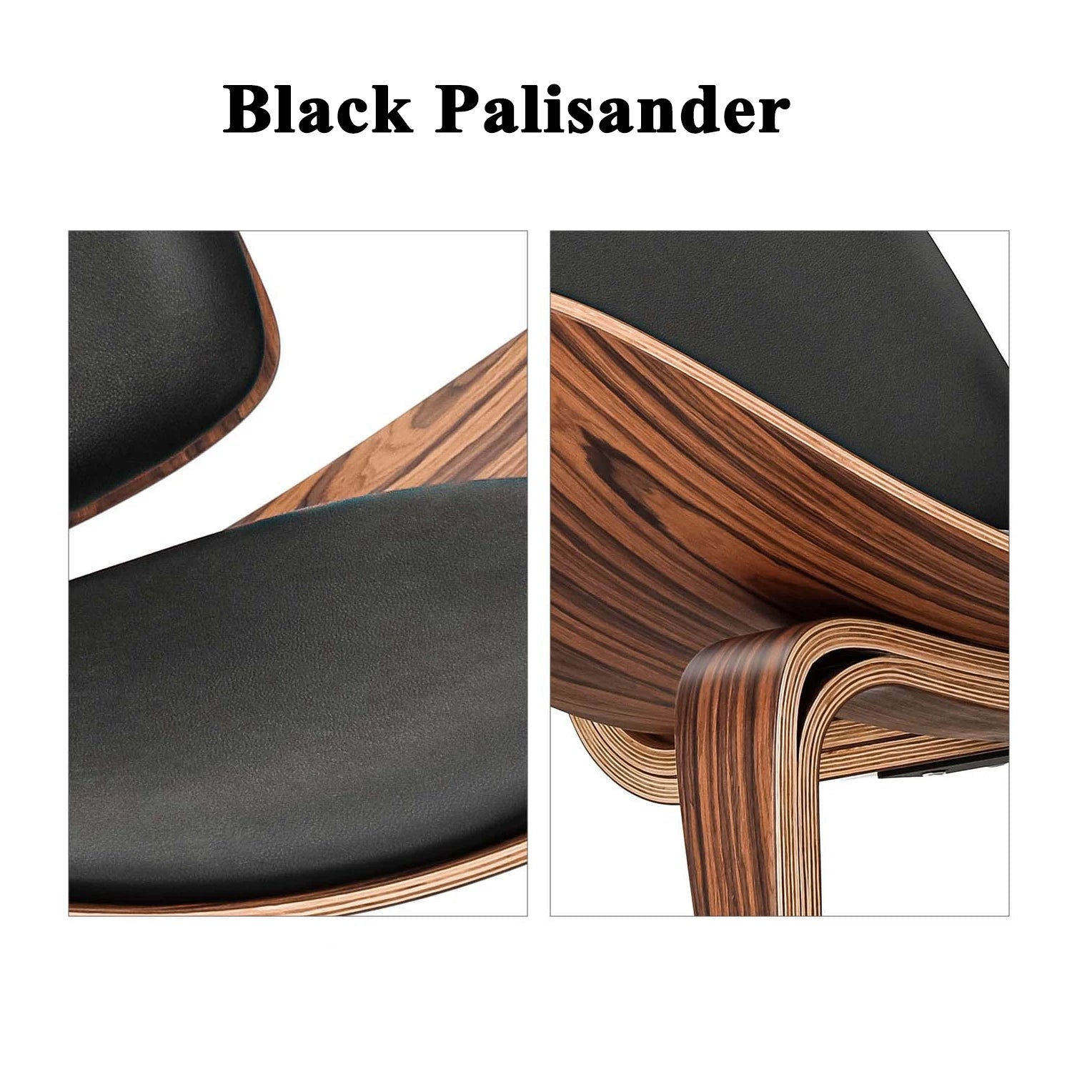 Modern Nordic Style Three-Legged Shell Chair/ Ash Plywood/ Fabric Upholstery Living Room Chair/ Furniture Modern Lounge Shell Chair