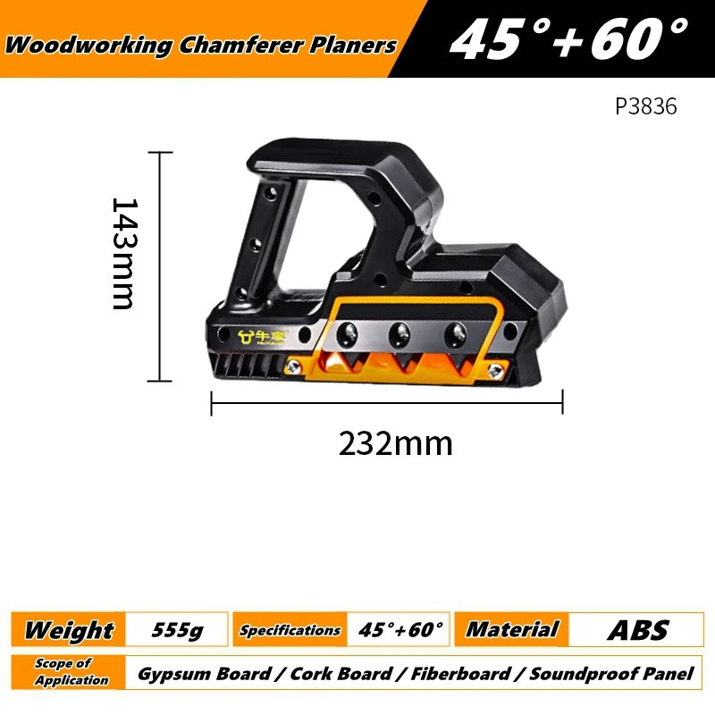 45°/60° Woodworking Chamferer Planers/ Plasterboard/ Quick Cutter Gypsum Board/ Hand Plane Drywall/ Edge Chamferer Trimmer