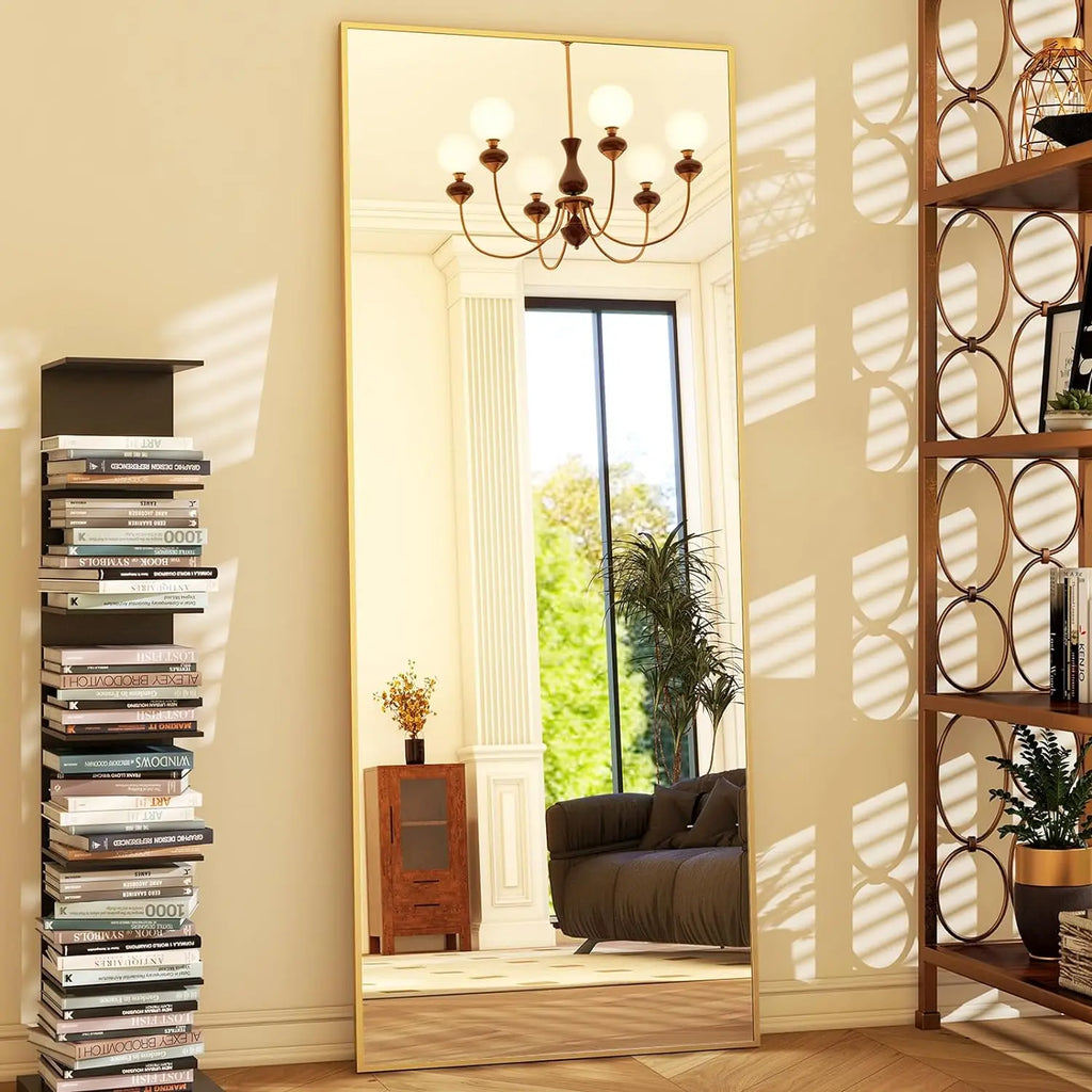 26" x 71" Full Length Mirror - Black Floor Mirror - Rectangular Wall Mounted Mirrors for Bedroom, Living Room, Bathroom,