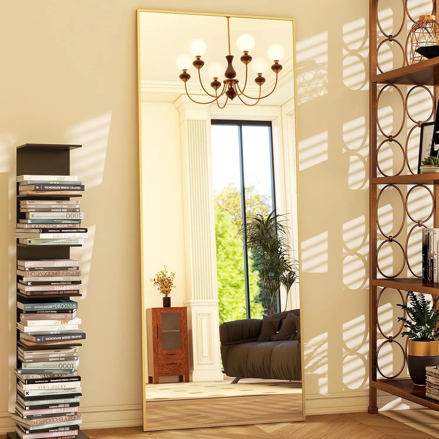 26" x 71" Full Length Mirror - Black Floor Mirror - Rectangular Wall Mounted Mirrors for Bedroom, Living Room, Bathroom,