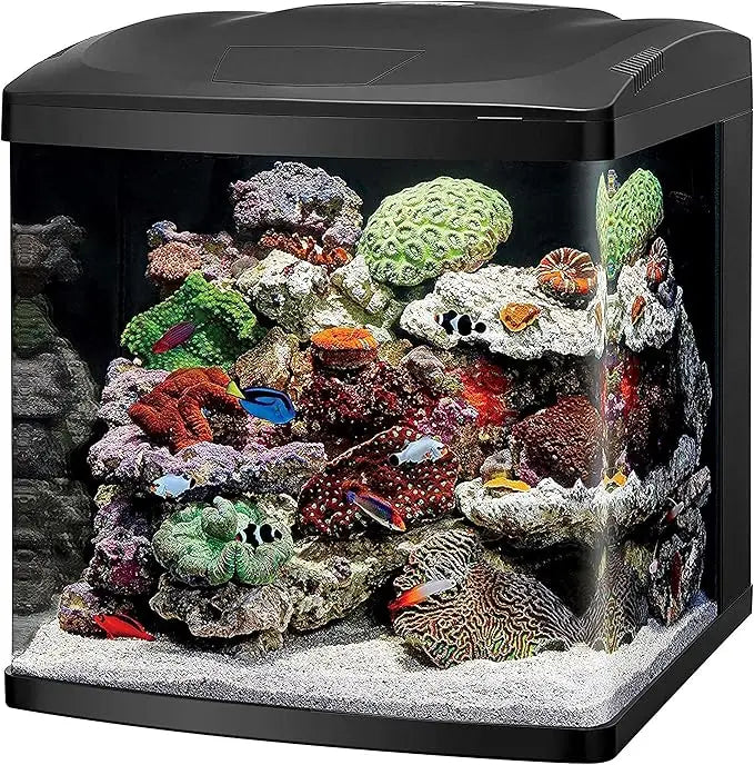 LED Bio Cube Aquarium Fish Tank Kit for Saltwater, Marine, Reef or Live Plants, 32 Gallons