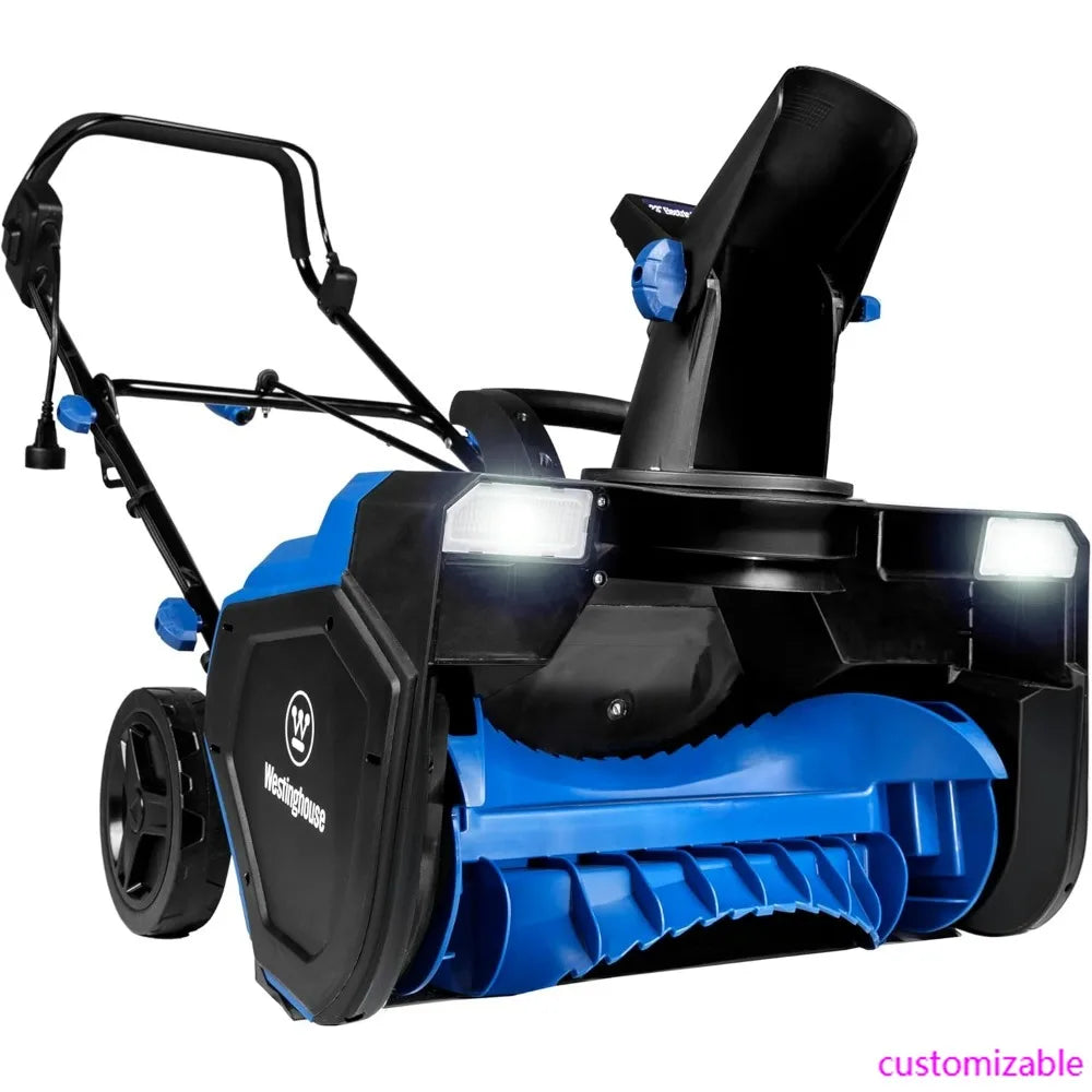 WSnow23 23-Inch Corded Snow Thrower with Dual LED Lights, 1800W Motor, and 25-Foot Snow Throwing Distance