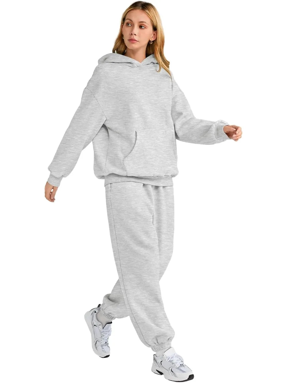 Women's 2-Piece Lounge Hoodie Sweatsuit – Cozy Fall Travel Set