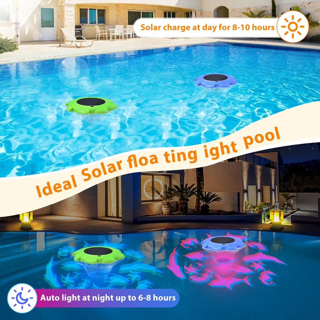 Solar Pool lights IP68 Waterproof Solar-Powered Floating Pools Light for Bathtubs, Ponds, Pool Parties,Water Decorations