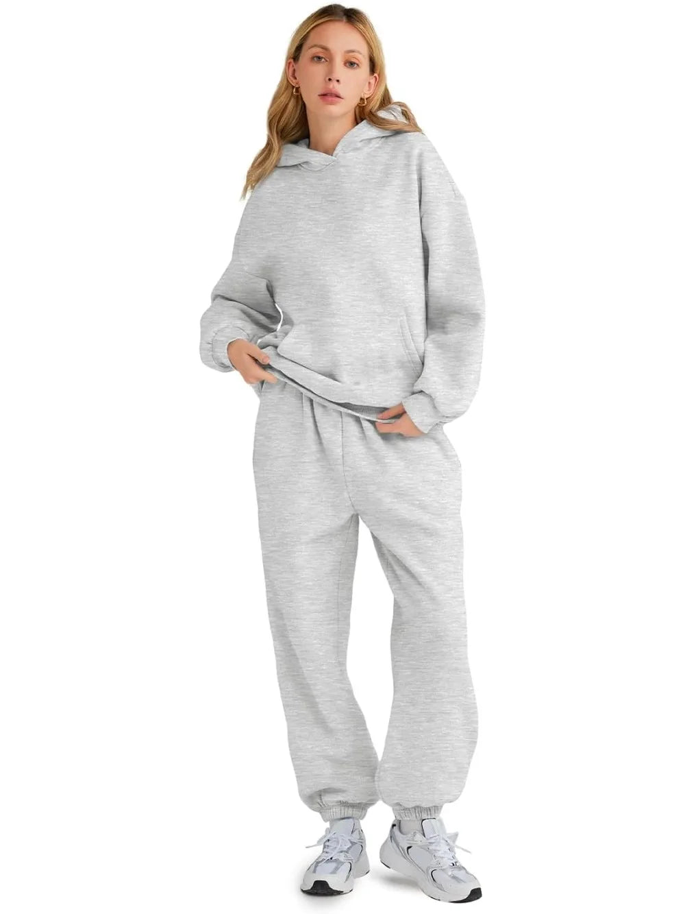 Women's 2-Piece Lounge Hoodie Sweatsuit – Cozy Fall Travel Set