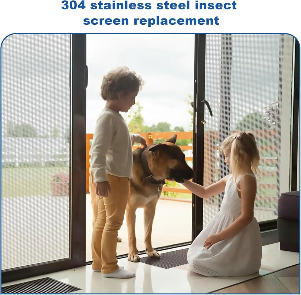 Stainless Steel 304 Window Screen Mesh, 47 Inches by 100 Feet Roll, Metal Replacement for Doors, Patios