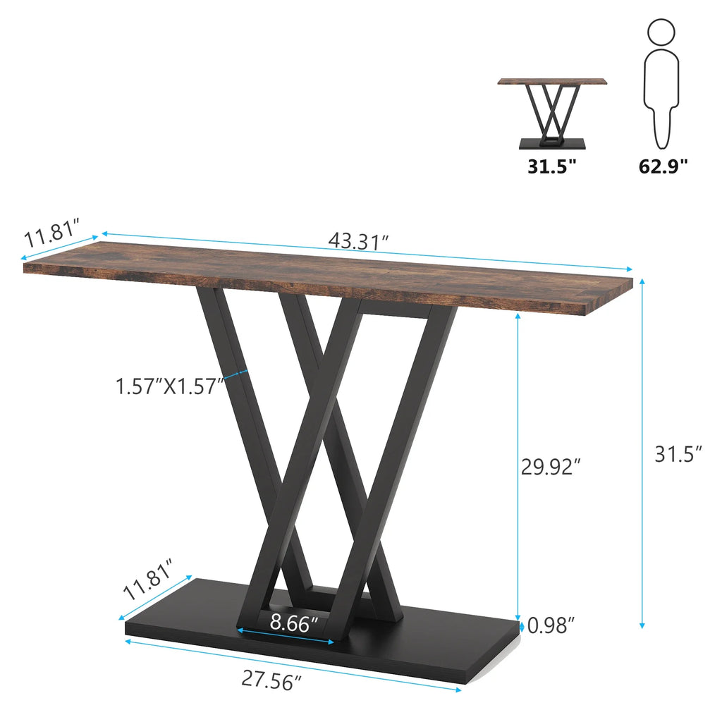 Console Table Industrial Entryway Hallway Table