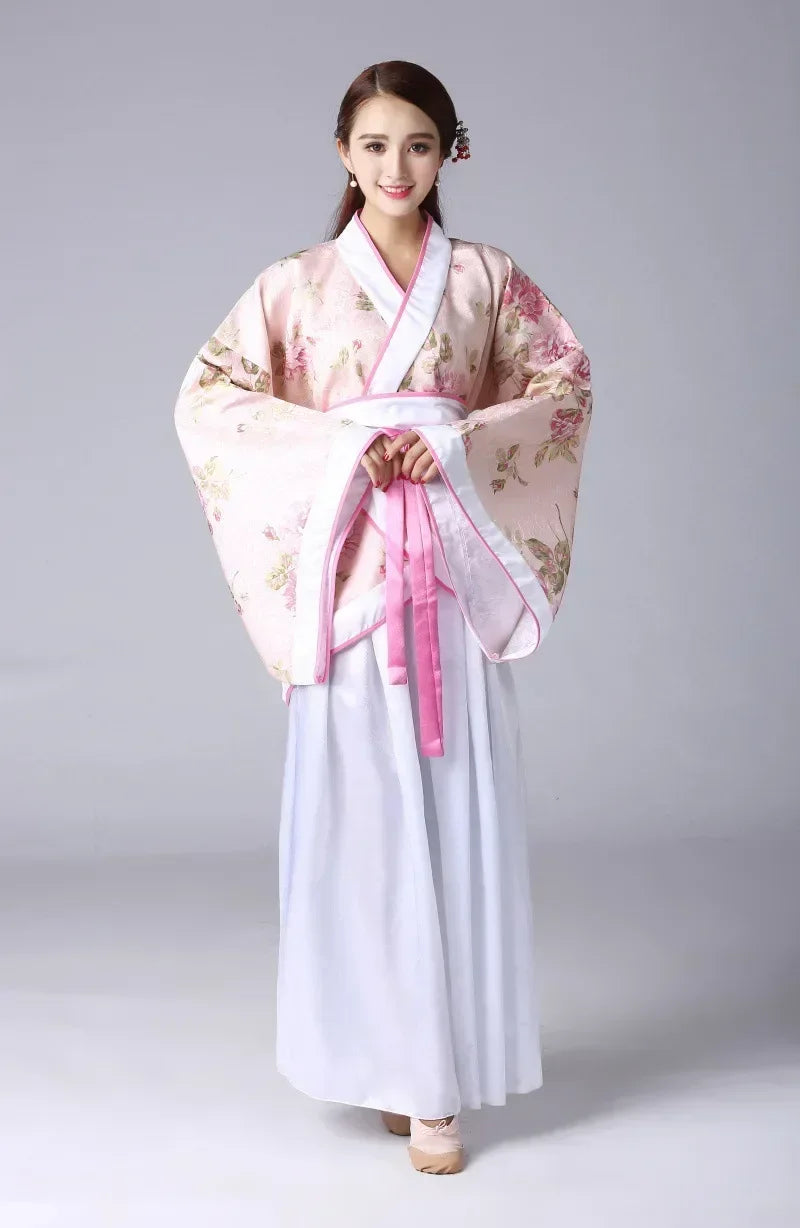Vintage Ethnic Style Women Top/ Skirt 2 Piece Set Princess Dance Costume/ Hanfu Ladies Suit Cosplay Outfit Woman New Year Clothing