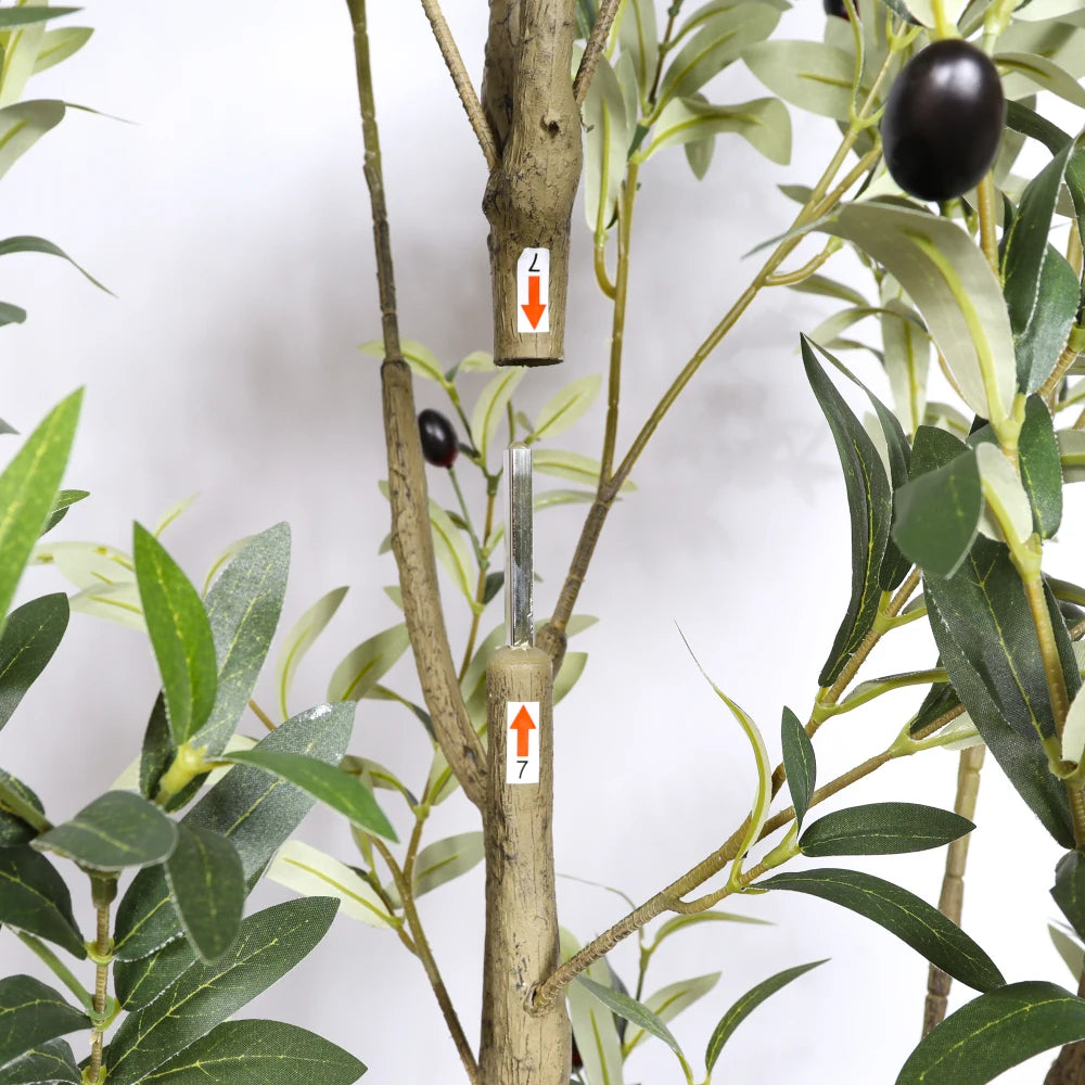 5/6/7FT  Artificial  Olive Tree in Plastic Black Pot, Artificial Plants, High Degree of Simulation, Home Interior Decorations
