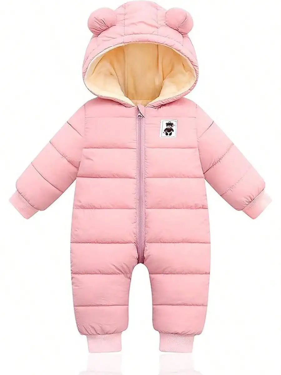 Baby Clothes Cute Infant Toddler Snowsuit Warm Newborn Boy/ Girl Winter Coats/ Hooded Zip Jumpsuit