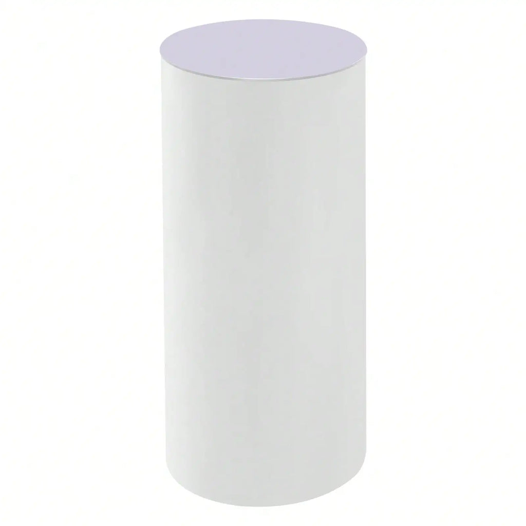3Pcs White Cylinder Pedestal Stands Round Cylinder Pedestal Display Pillars For Wedding Party Decor