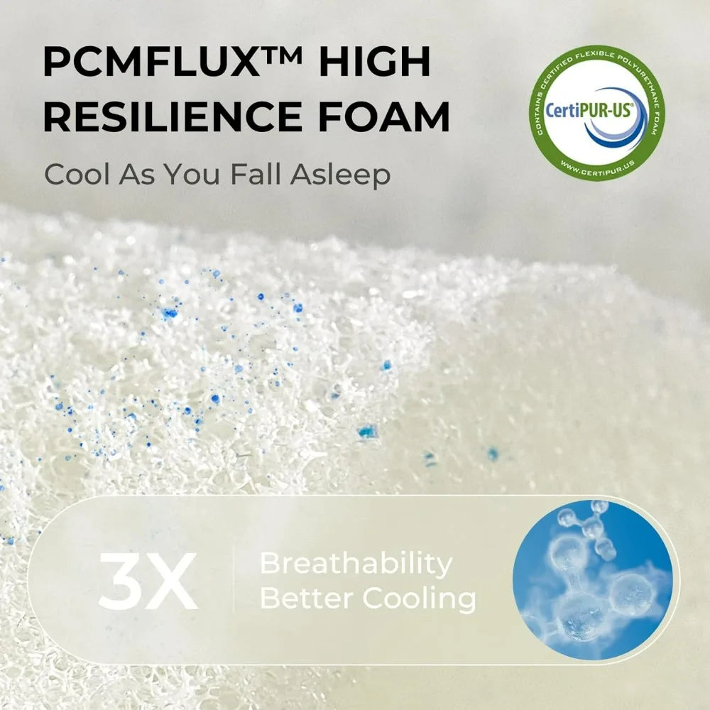 Queen Size Cool Nest Mattress: 12" Memory Foam with 5-Zone Ergonomic Support for Enhanced Sleep Comfort