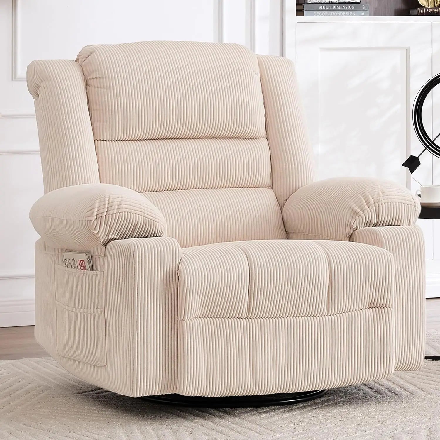 Recliner Chair/Rocker/360 Degree Swivel Single Seat