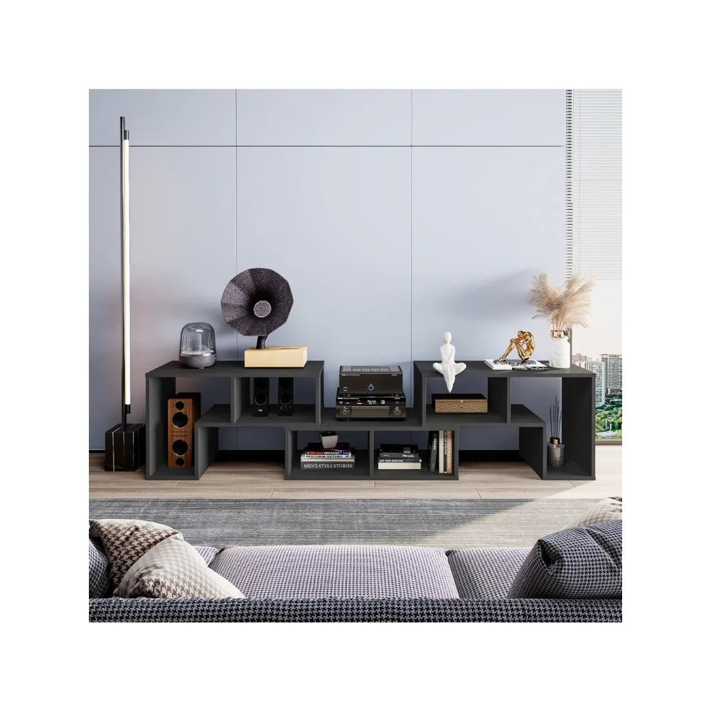 3 Piece Console TV Stand, Free-Combination Entertainment Center for 50/ 55/ 60/ 65 Inch TV, Minimalist Modern TV Media Stand