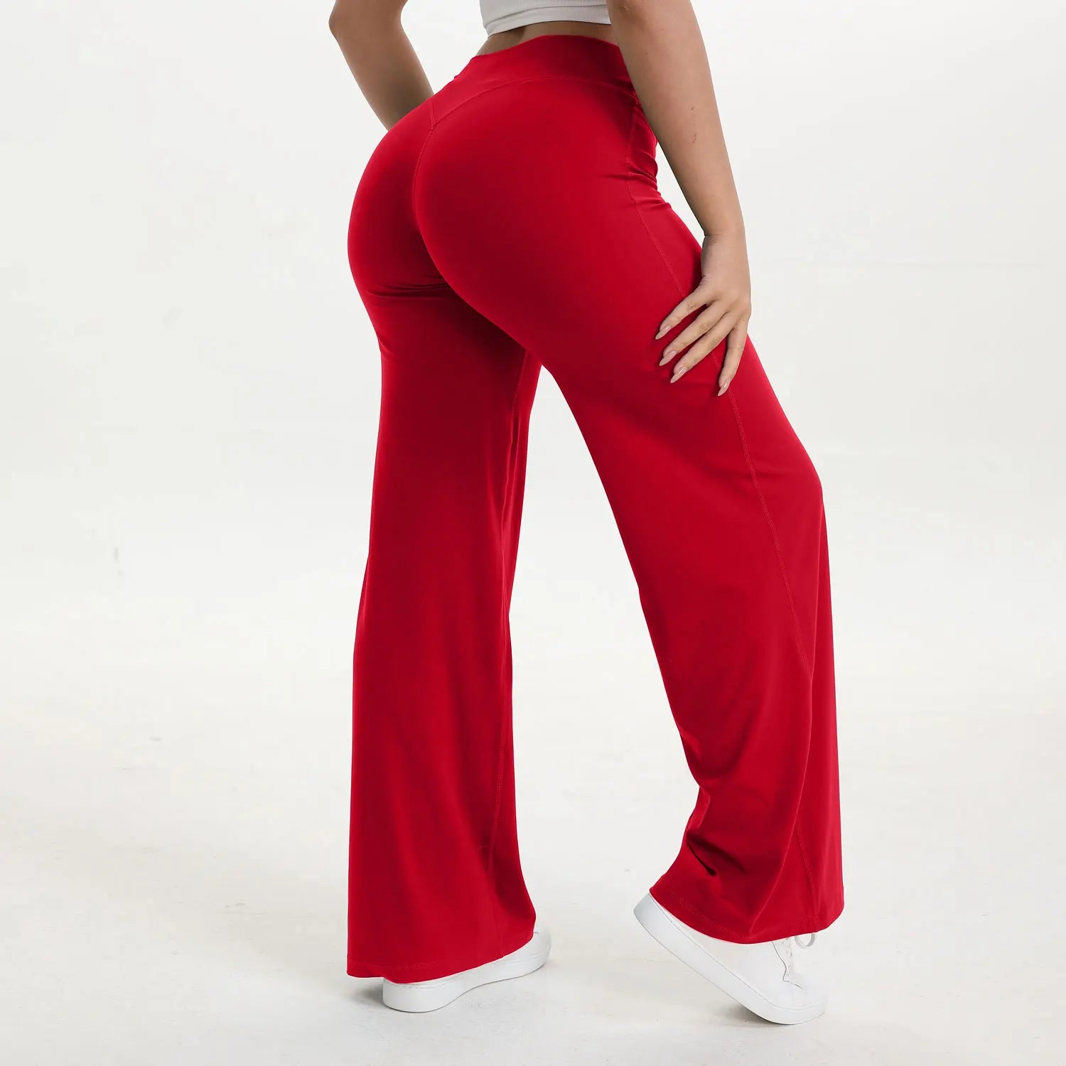 NCLAGEN Yoga Pants GYM Naked Feel Straight-Leg Pants Ultra Soft Butter Fabric Women's Mid-Waist Pilates Running Sport Trousers