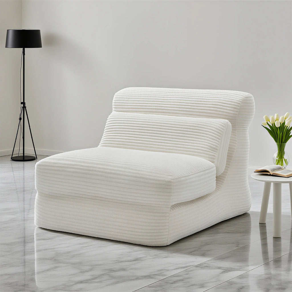 Ergonomic Folding Sofa Bed/ Modern Corduroy , Convertible Comfy Sleeper Chair for Bedroom