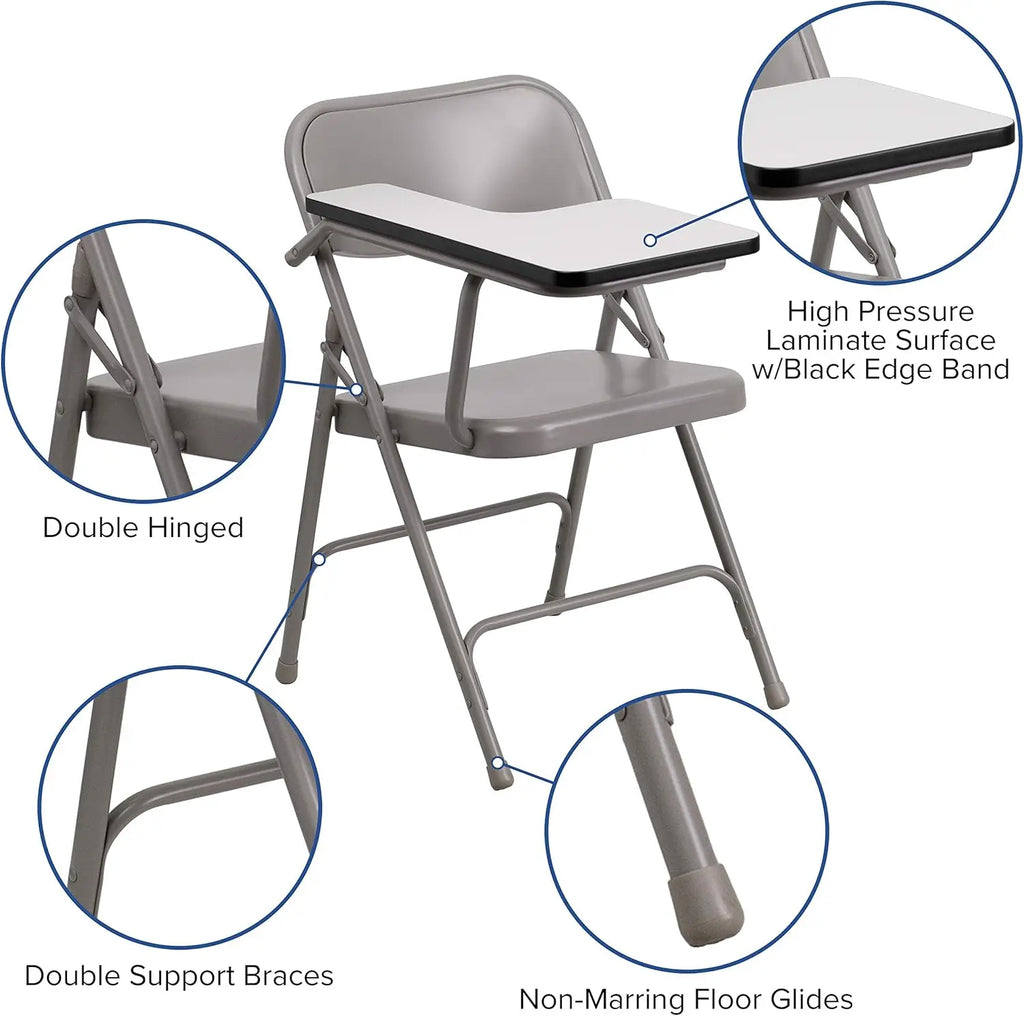 Premium Steel Folding Right Handed Tablet Arm Chair