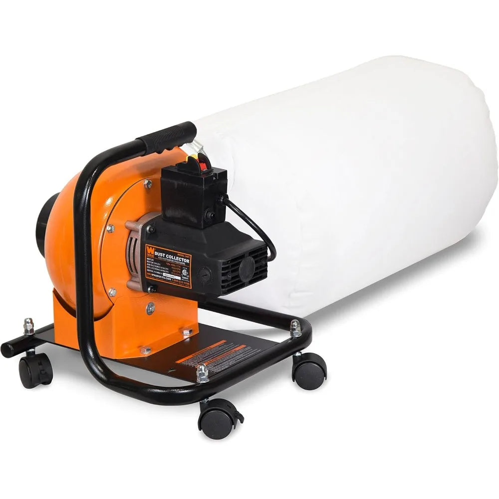 Woodworking Dust Collector with 5.7-Amp Motor, 12-Gallon Bag, Mobile Base, and Wall Mount Option (DC3401)