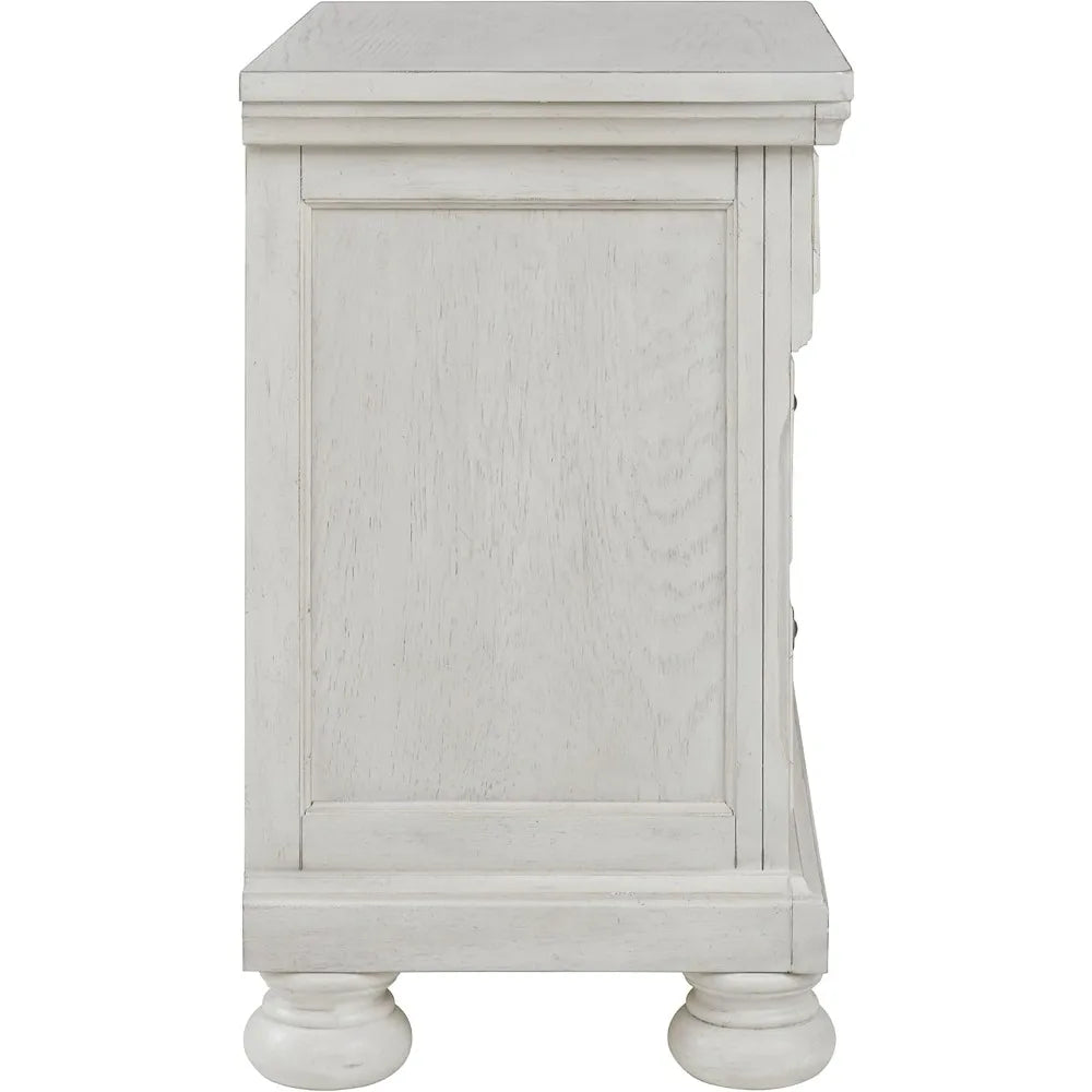 Classic White 2-Drawer Nightstand