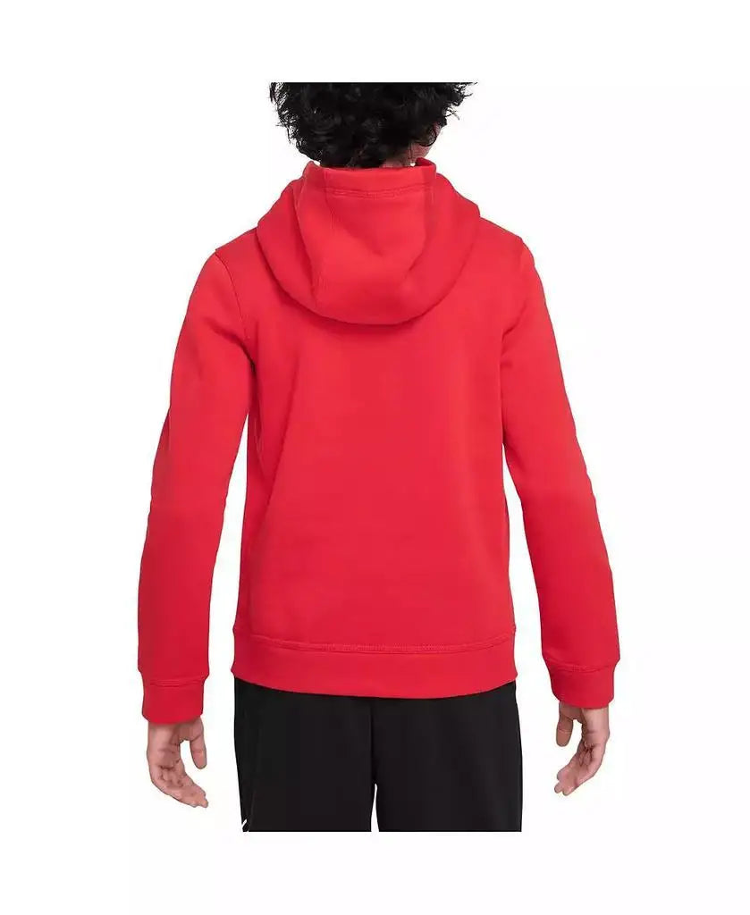 Nike | Big Boys and Girls Red Liverpool Club Pullover Hoodie