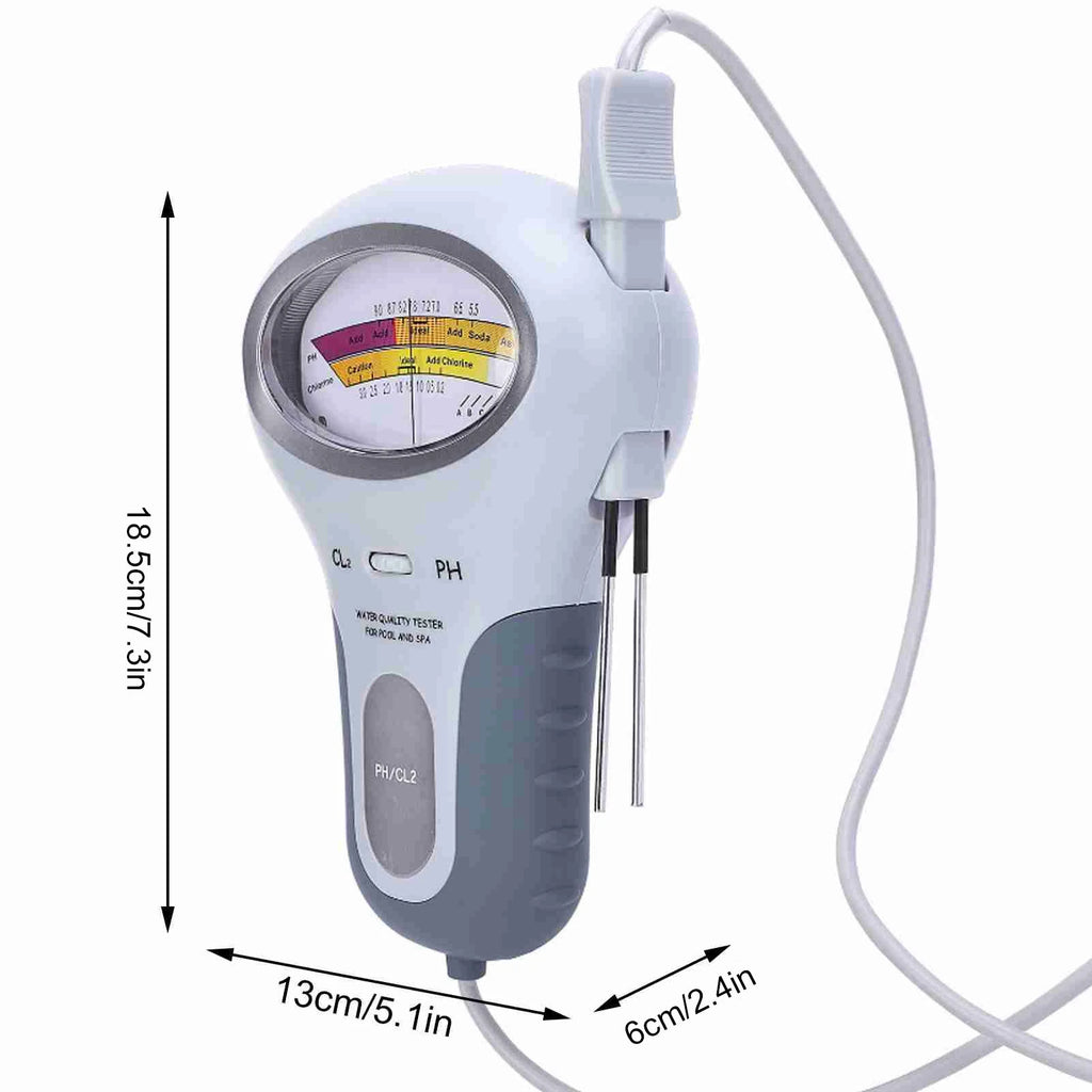 2 in 1 PH Chlorine Meter Chlorine Tester /PH Tester/ Chlorine Water Quality Testing Device/ CL2 Measuring Pool Swimming Accessories
