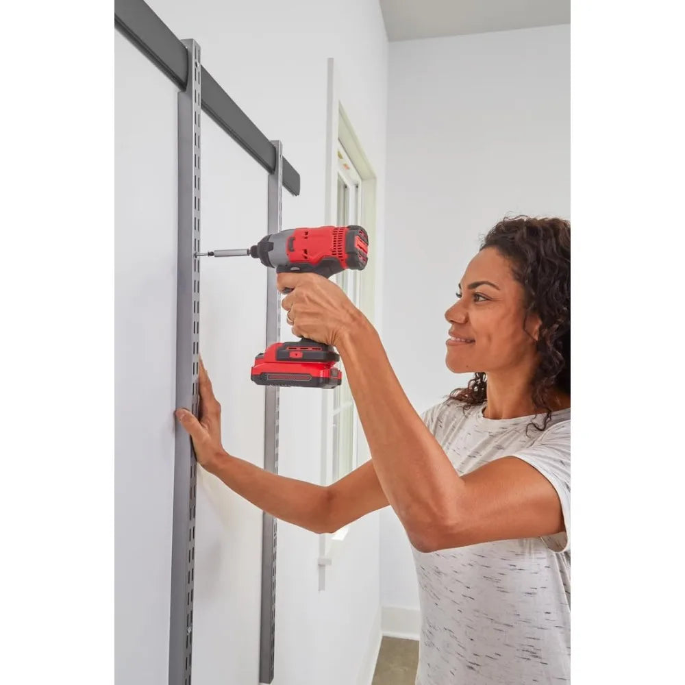 Rubbermaid FastTrack Wall Storage System: 48x16 3-Tier Kit, Supports 350 LBS per Shelf, Ideal for Home, Garage, Shed, or Workshop