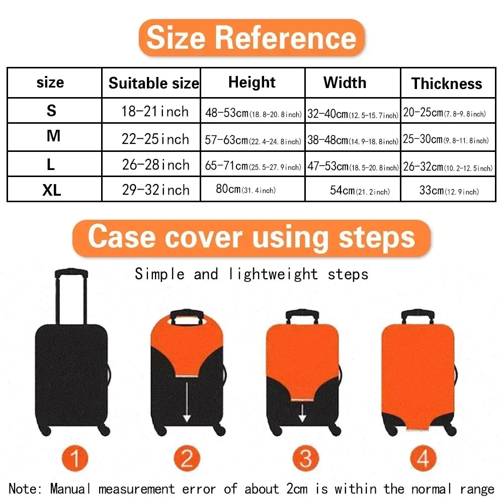 Luggage Covers Protector Travel Luggage Suitcase/ Protective Cover/ Stretch Dust Covers for Travel Accessories Luggage Supplies