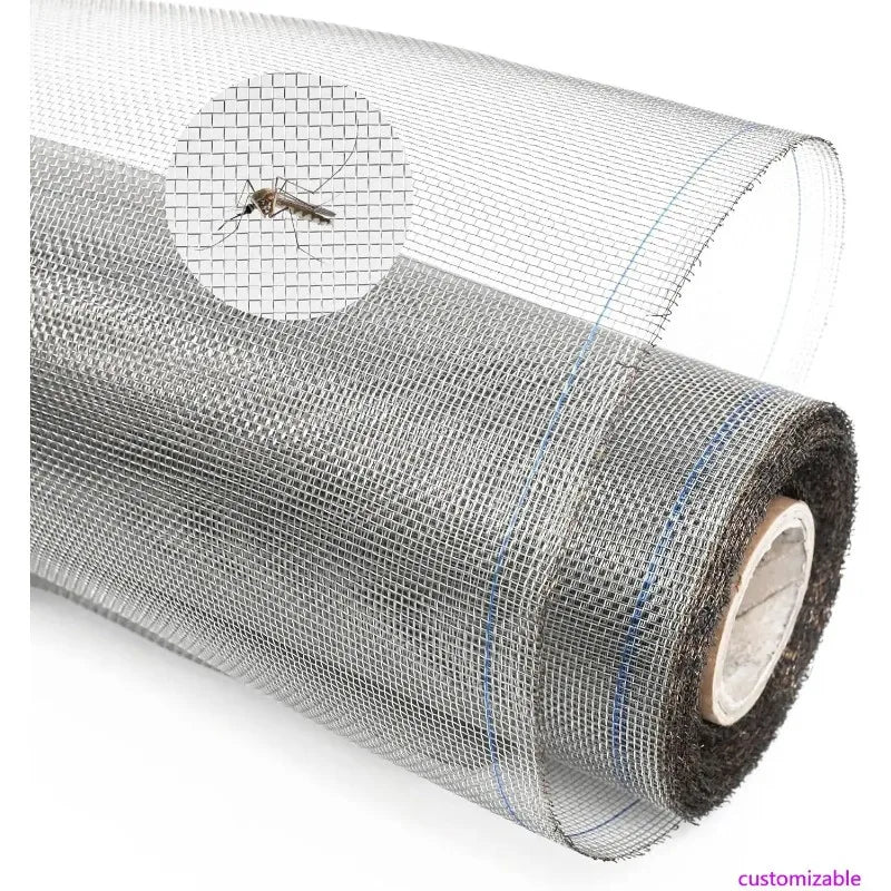 Stainless Steel 304 Window Screen Mesh, 47 Inches by 100 Feet Roll, Metal Replacement for Doors, Patios