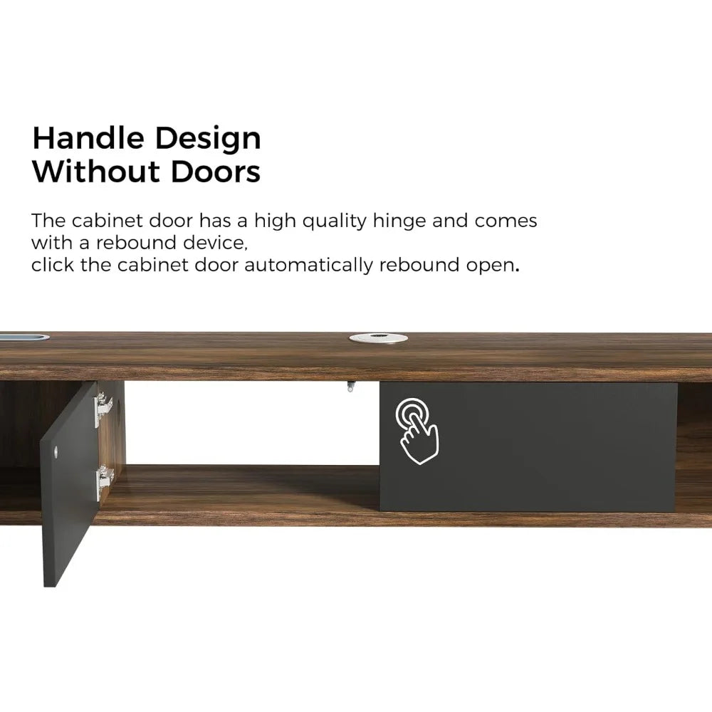 Space-Saving Wall-Mounted TV Stand with Storage for Entertainment Center, 47.24 Floating Shelf Cabinet
