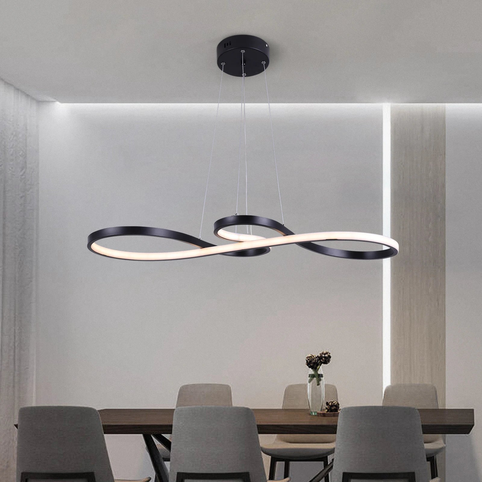 Modern Chandelier Pendant Light/ Acrylic/ Note Dimmable Led Ceiling Lamp/ Dining/ Living Room/ Hotel Decor/ Hanging Fixture